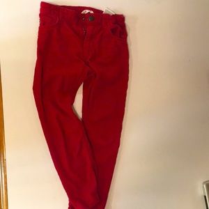 Red corduroy pants